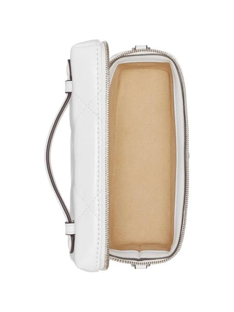 Tory Burch Kira diamond-quilt distressed vanity case - White