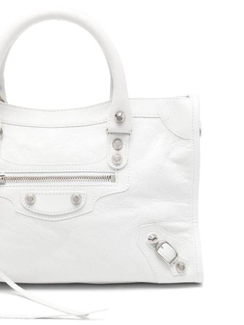 Balenciaga small Le City leather tote bag - White