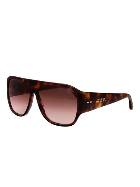 Isabel Marant Eyewear geometric-frame sunglasses - Brown - zdjęcie produktu nr 2