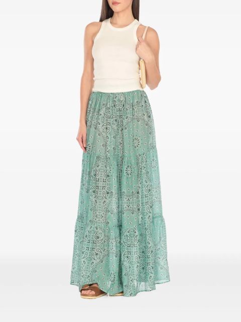 MC2 Saint Barth Cheyenne elastic-waist bandana-print maxi skirt - Blue - zdjęcie produktu nr 2