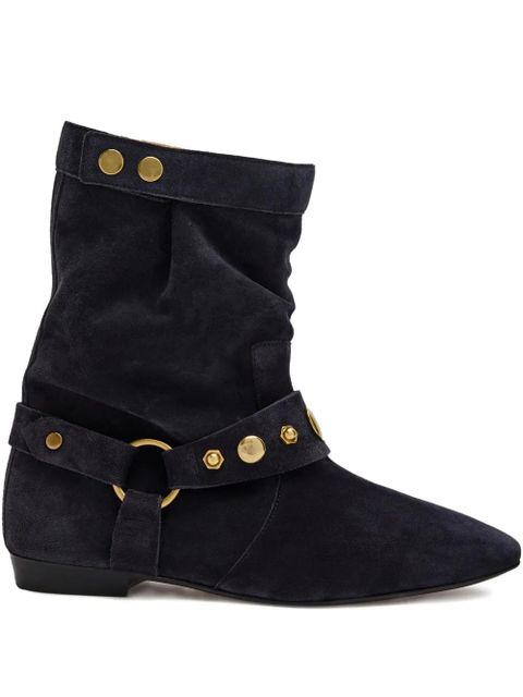 MARANT ÉTOILE STANIA flat-heeled suede boots - Black - zdjęcie produktu nr 1