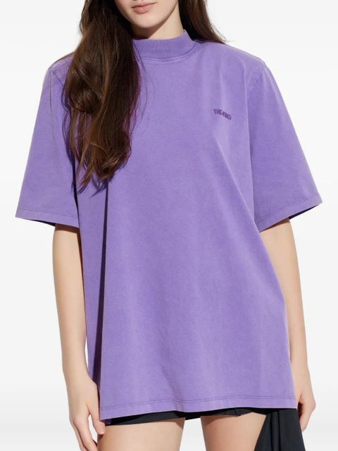 The Attico logo-embroidered top - Purple