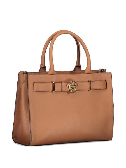 Versace Medusa-buckle leather tote bag - Brown