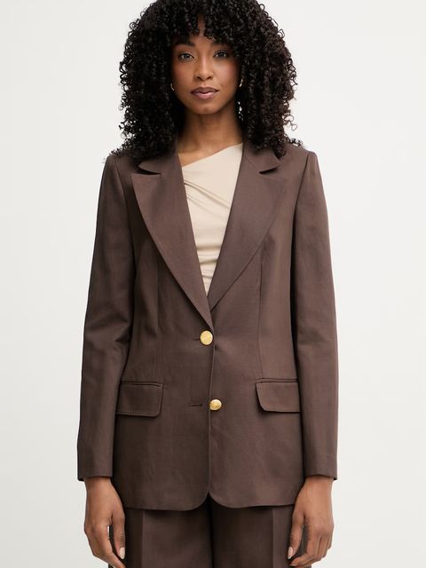 Marciano by Guess marynarka jednorzędowa damska z dodatkiem lnu JANE - zdjęcie produktu nr 1