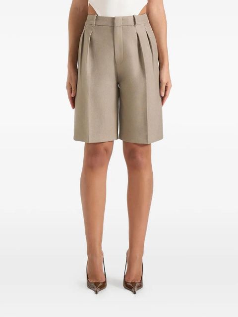 Manière De Voir pleat eiffel belt shorts - Neutrals - zdjęcie produktu nr 1