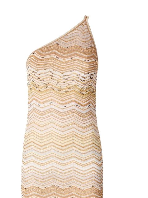 Missoni one-shoulder chevron maxi dress - Neutrals - zdjęcie produktu nr 2