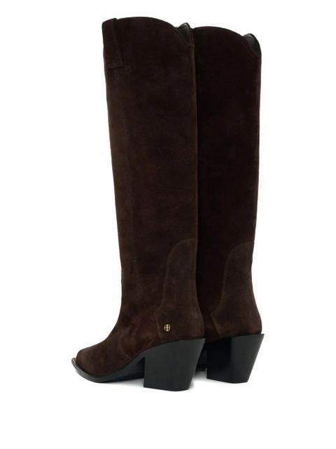 ANINE BING 70mm Tania suede knee-high boots - Brown