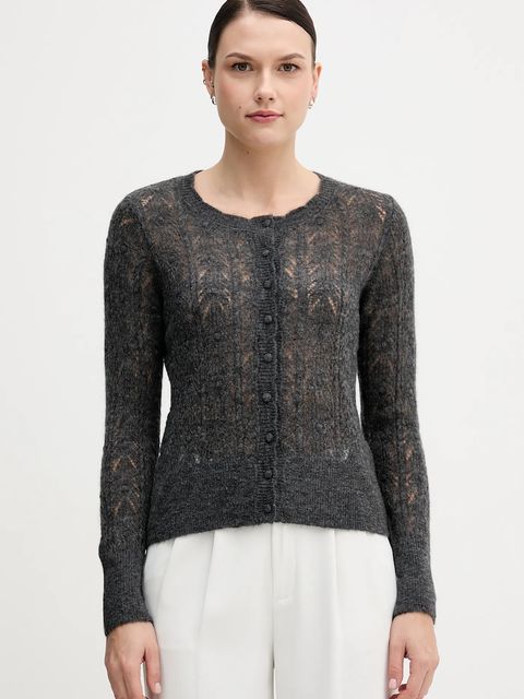 Hoss Intropia kardigan z dodatkiem wełny damski kolor szary lekki 6312167 - zdjęcie produktu nr 1