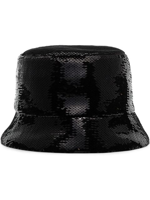 Prada logo-embellished sequined bucket hat - Black - zdjęcie produktu nr 1