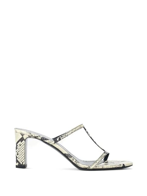 STAUD Talita snakeskin-effect heeled sandals - Neutrals - zdjęcie produktu nr 1