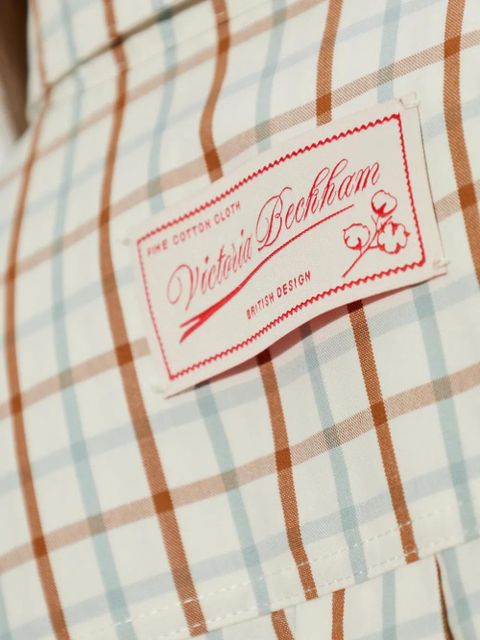 Victoria Beckham check pocket shirt - Neutrals