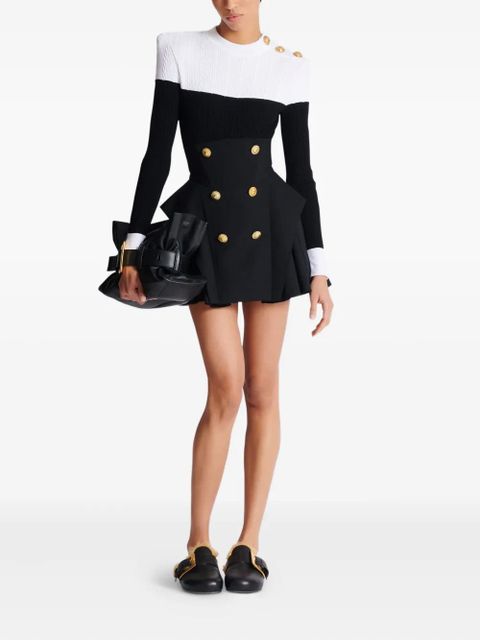 Balmain two-tone jumper - Black