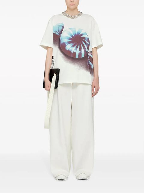 Jil Sander graphic-print cotton T-shirt - White - zdjęcie produktu nr 2