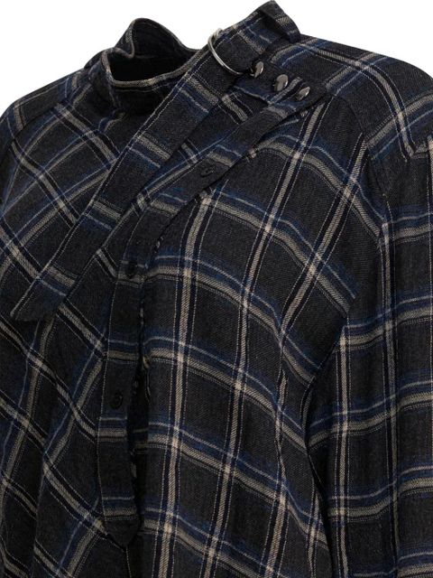 ISABEL MARANT check-pattern blouse - Black