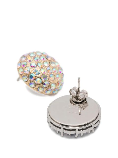 MM6 Maison Margiela crystal-embellishment earrings - Silver