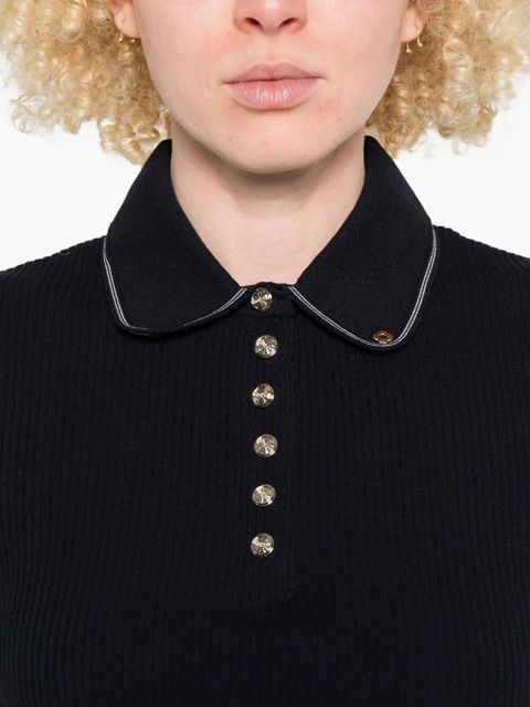 Maje polo-neck pleated dress - Blue - zdjęcie produktu nr 2