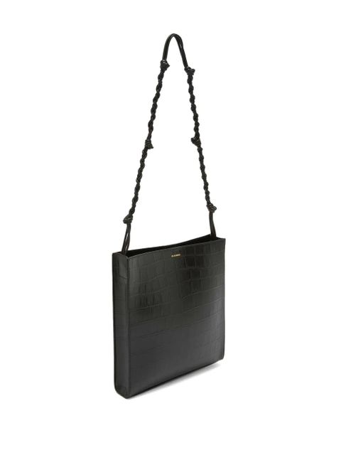Jil Sander Tangle leather crossbody bag - Black