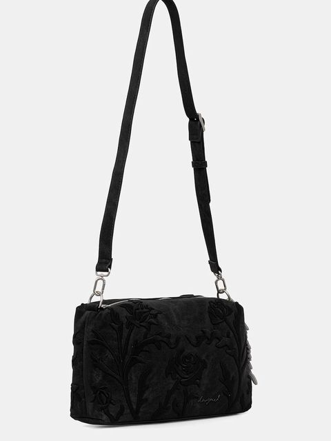 Desigual torebka ROMEO FLORAL TOTAL BL kolor czarny 25WAXP41