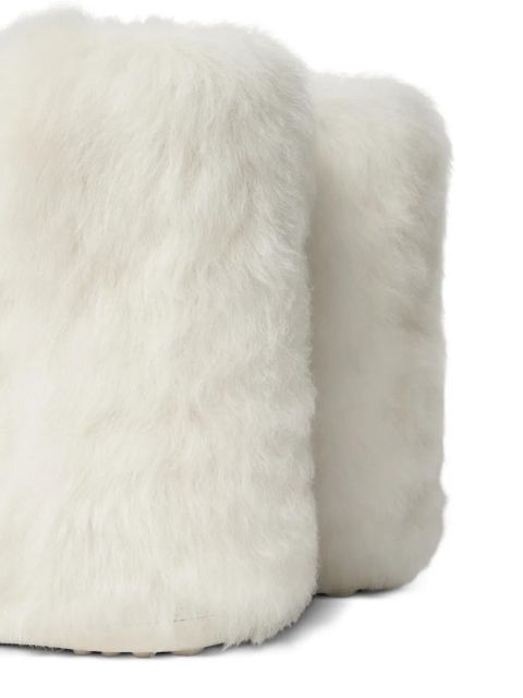Versace Medusa fur boots - White