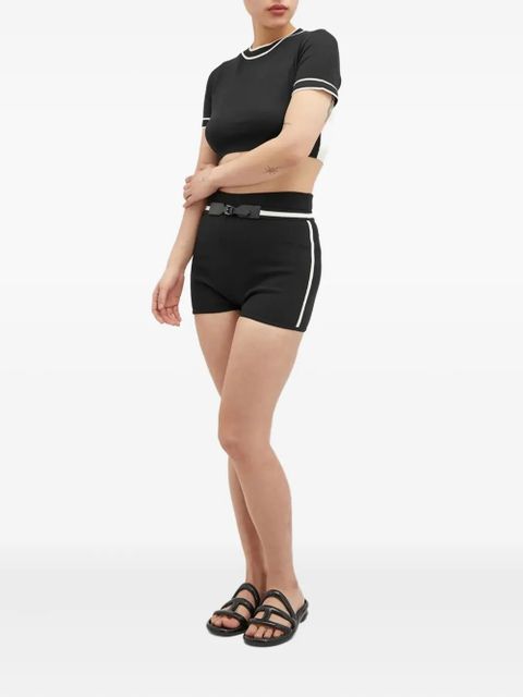 Max Mara belted side-stripe shorts - Black