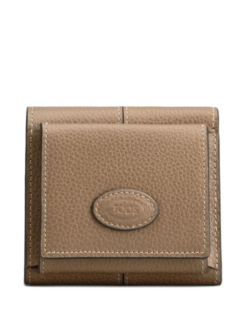 Tod's grained tri-fold wallet - Neutrals - zdjęcie produktu nr 2
