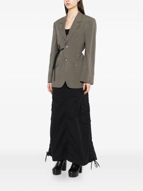 Balenciaga check wrap blazer - Neutrals
