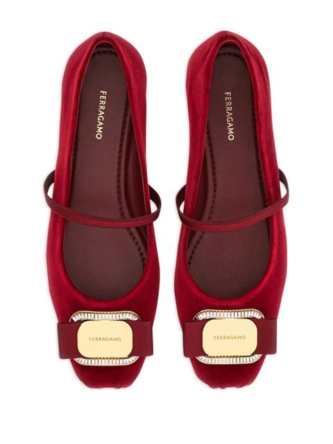Ferragamo Mary Jane ballerina shoes - Red