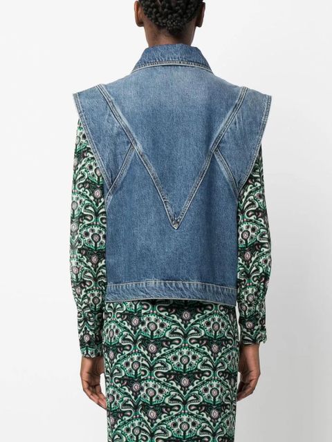 Ba&Sh button-up denim vest - Blue