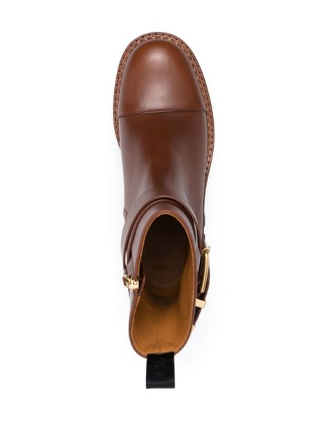 Chloé Owena ankle leather boots - Brown