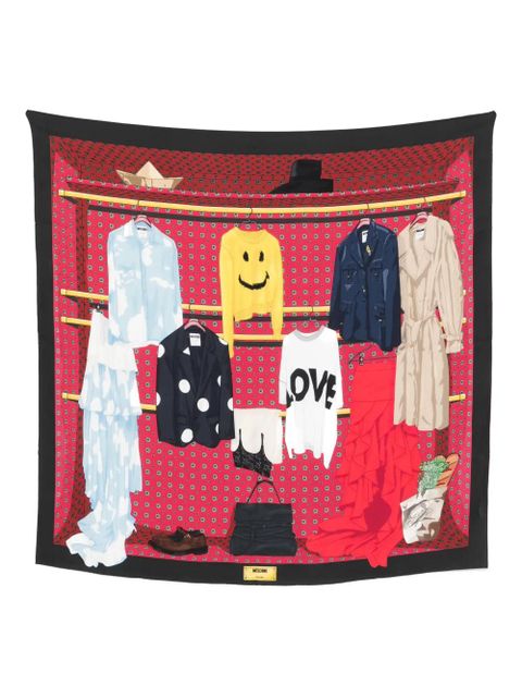 Moschino square-shape scarf - Red - zdjęcie produktu nr 1