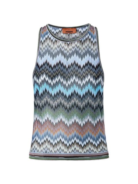Missoni chevron-pattern top - Blue - zdjęcie produktu nr 1
