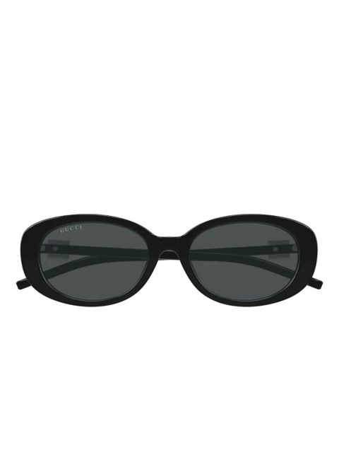 Gucci Eyewear oval-frame sunglasses - Black - zdjęcie produktu nr 1