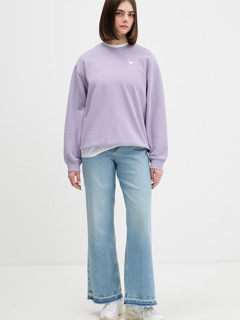 HUGO Blue bluza oversize damska bawełniana Classic Crew_B_3 - zdjęcie produktu nr 1