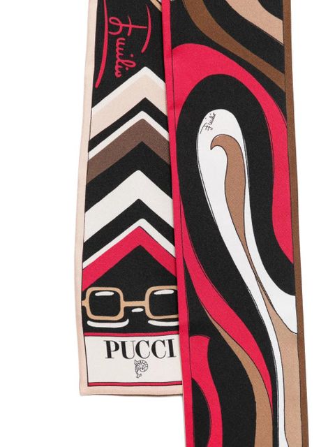 PUCCI abstract-pattern silk scarf - Neutrals - zdjęcie produktu nr 2