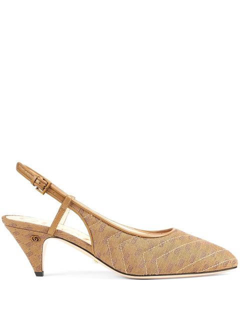Gucci Double G slingback pumps - Neutrals