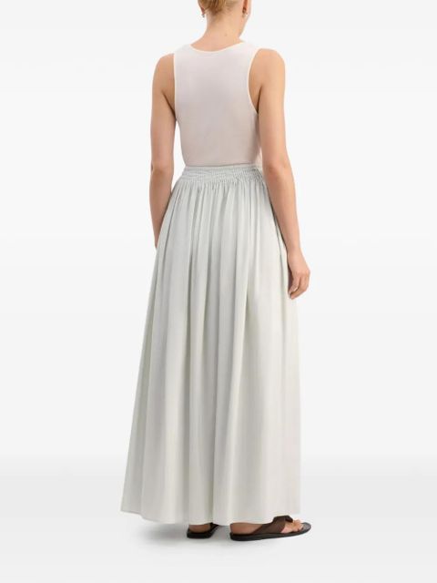 LouLou de Saison Naya gathered midi long skirt - Neutrals