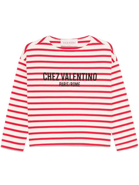 Valentino Garavani striped jersey T-shirt - Red