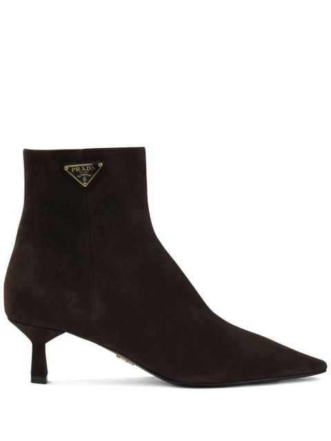 Prada 55mm suede ankle boots - Brown - zdjęcie produktu nr 1