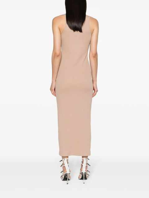 Givenchy 4G-plaque ribbed maxi dress - Neutrals