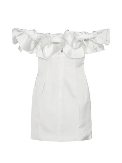 ROTATE BIRGER CHRISTENSEN ruffle satin mini dress - White