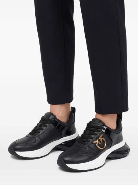 PINKO Ariel Love Birds-plaque sneakers - Black