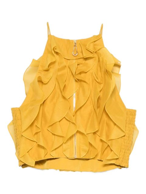 Aje ruffled Cleo top - Yellow - zdjęcie produktu nr 2