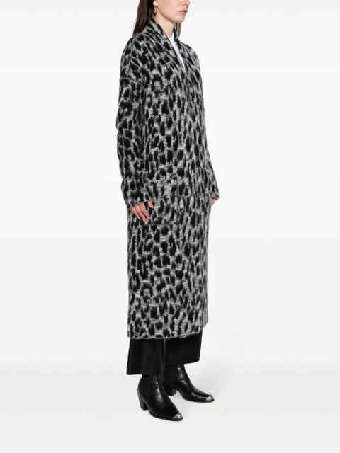 Zadig&Voltaire leopard-print cardigan coat - Grey