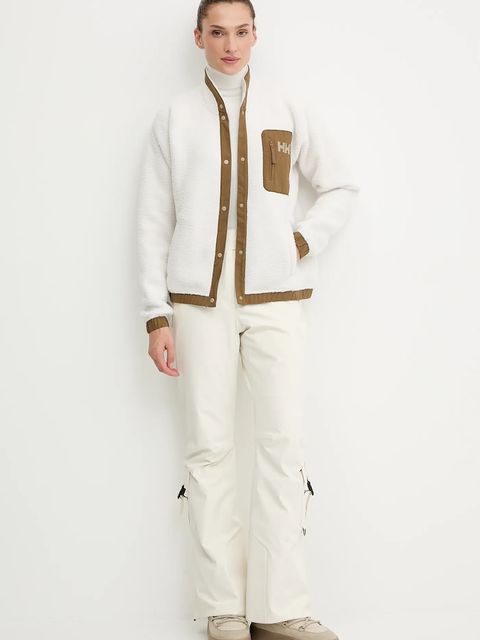 Helly Hansen bluza polarowa IMPERIAL damska kolor biały gładka 63372 - zdjęcie produktu nr 2