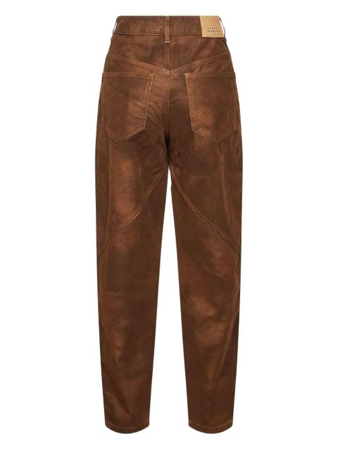 MARANT ÉTOILE embossed five-pocket trousers - Brown
