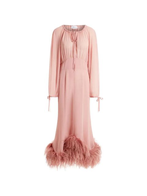16Arlington Davis tie-neck feather dress - Pink - zdjęcie produktu nr 1
