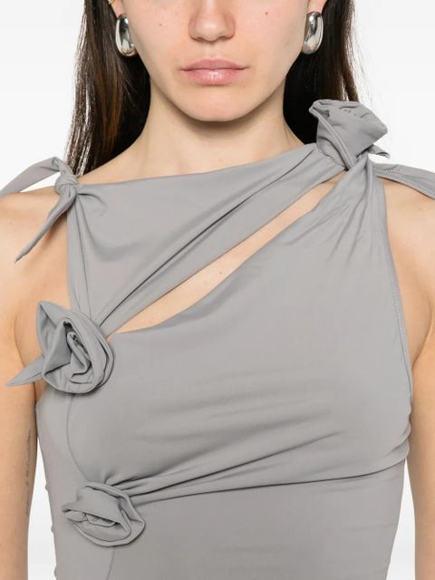 Coperni bow-detail cutout dress - Grey
