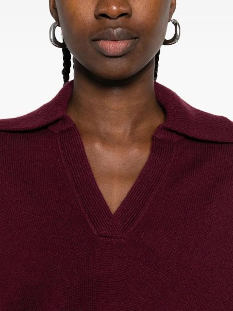 Maje V-neck sweater - Red