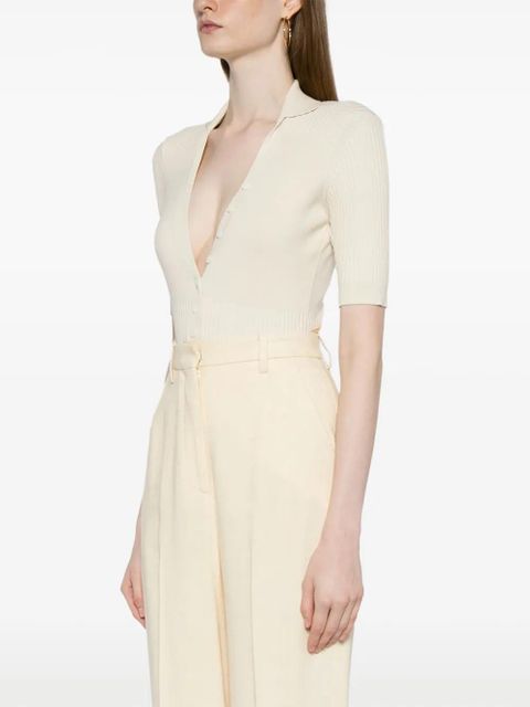 Jacquemus Le Body Yauco polo bodysuit - Neutrals
