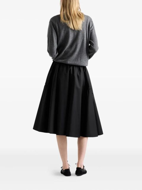 Prada patch-pocket drawstring midi skirt - Black